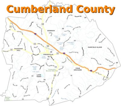 Map of Cumberland County