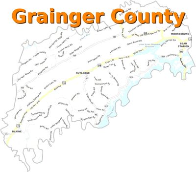 Map of Grainger County
